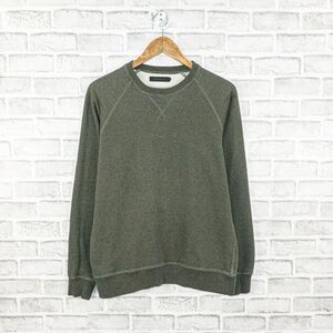 DUNDERDON Men's french terry Crew neck Sweatshirt Heather Green size Large
